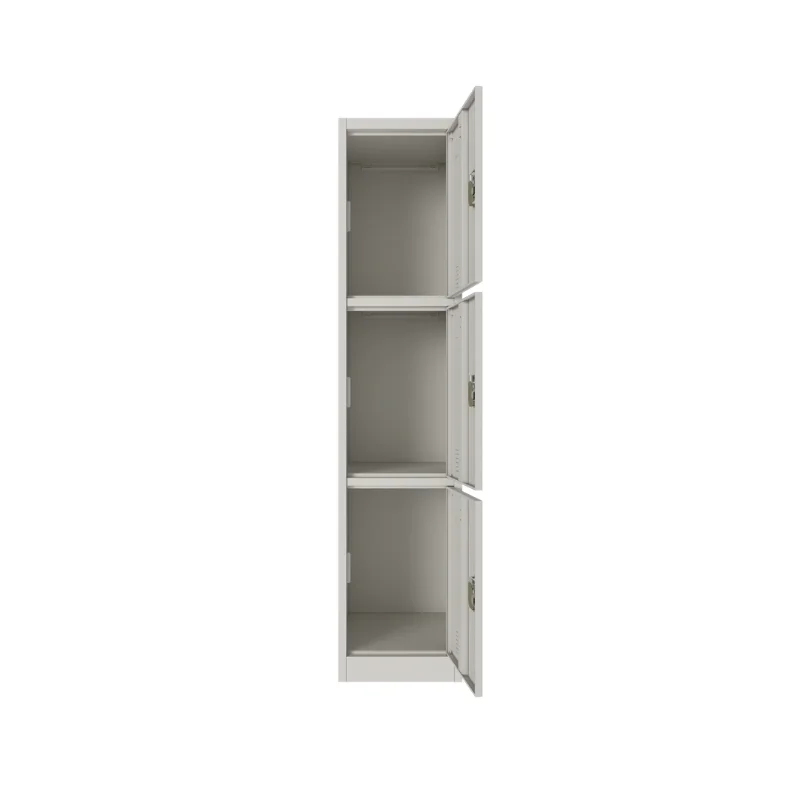 3-Tier Steel Locker Cabinet