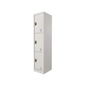 3-Tier Steel Locker Cabinet
