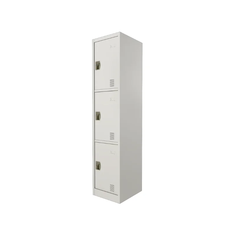 3-Tier Steel Locker Cabinet