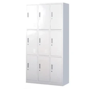 Metal Triplex 9-Door Locker Cabinet