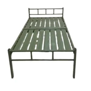 Single Steel Folding Bed in Green
