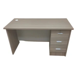 Wooden Office Desk – Compact 100cm Workstation with 3 Drawers
