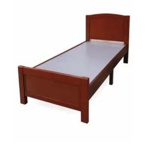 Double Bed with Panel Headboard Walnut