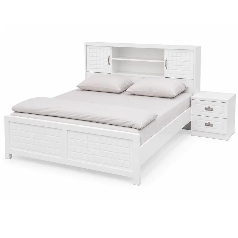 King Size Bed 180×200cm white
